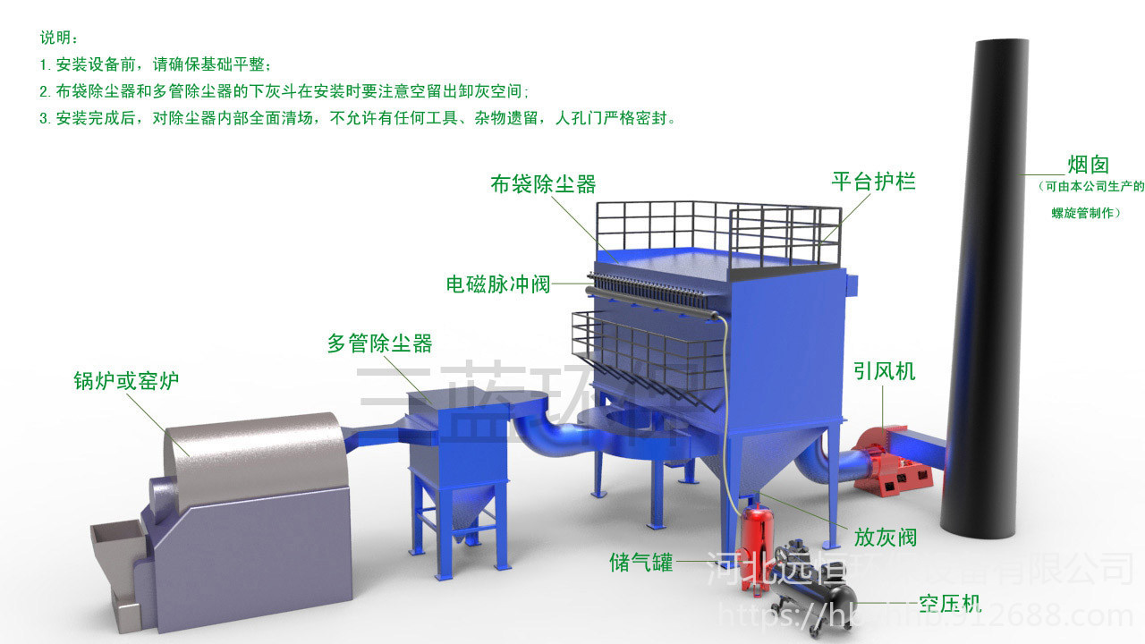 供应 粉尘处理设备 旋风除尘设备 电厂布袋除尘器 脉冲袋式集中除尘器