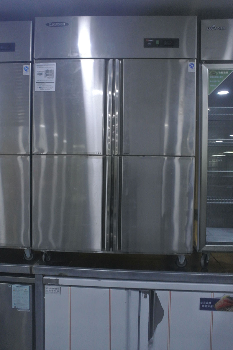 酒店食堂厨房设备 立式四门冰箱 商用厨房设施 冷藏冷冻柜 上海厨房