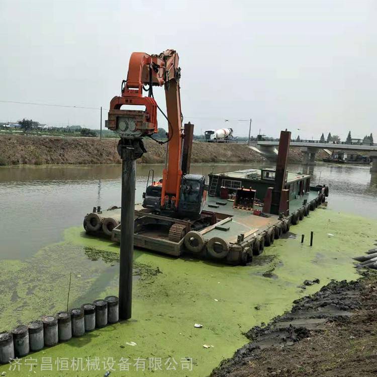 挖改振动锤打桩机 液压高频震动打桩机 挖改沉桩机图片