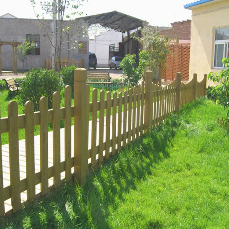 定制木质栅栏围栏 碳化木园艺木篱笆 花园户外绿化围栏护栏示例图9