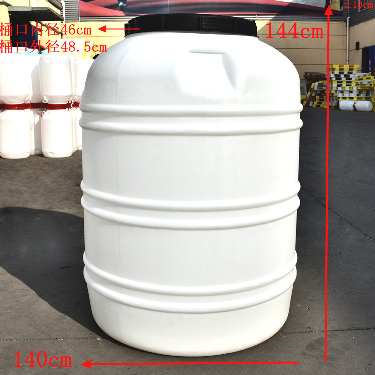 厂家批发1000L圆形大塑料桶|带盖1000升白色储水塔|圆形立式水塔示例图3