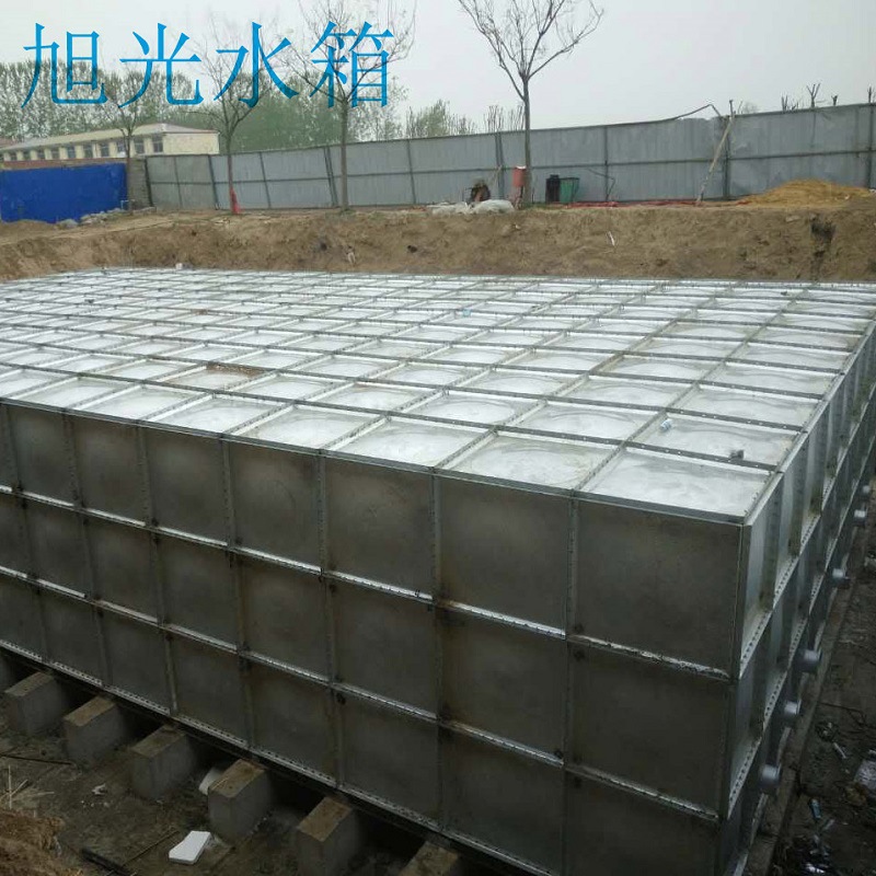 玻璃钢水箱储水设备 消防 保温 SMC大型组装水箱可定做镀锌板水箱示例图15