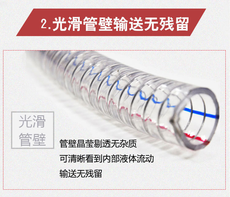 厂家直销 耐低温PVC钢丝软管 防静电PVC钢丝软管 PVC钢丝软管示例图7