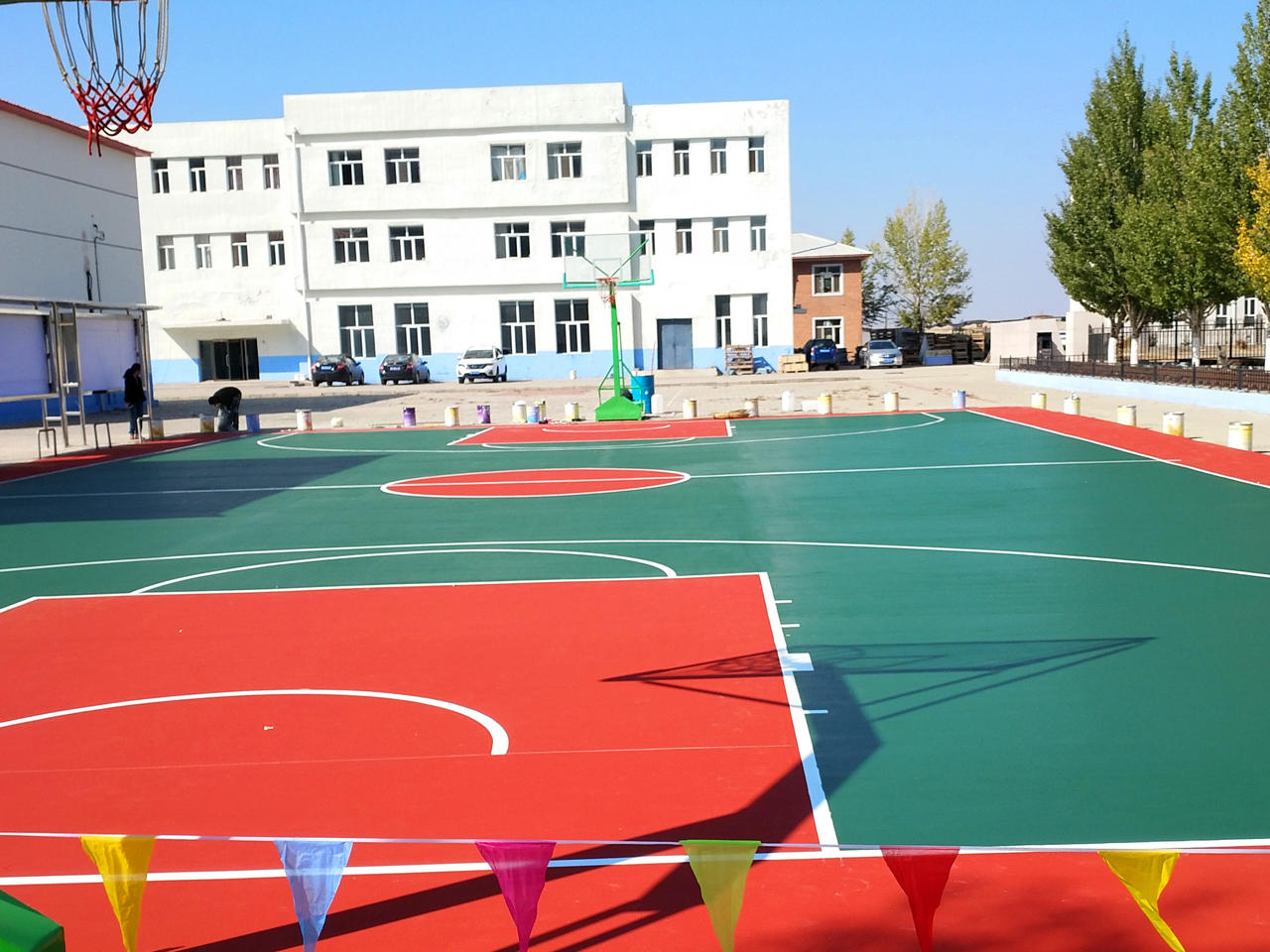 山东硅PU塑胶球场厂家 山东硅pu球场施工方案 硅pu篮球场场地设计示例图9