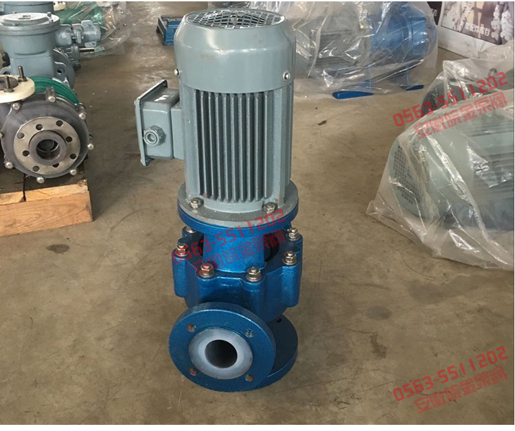 皖金氟塑料管道泵，50GD-20F型防腐蚀耐酸碱立式管道泵，化工泵衬四氟离心泵，工业增压泵生产厂家示例图19