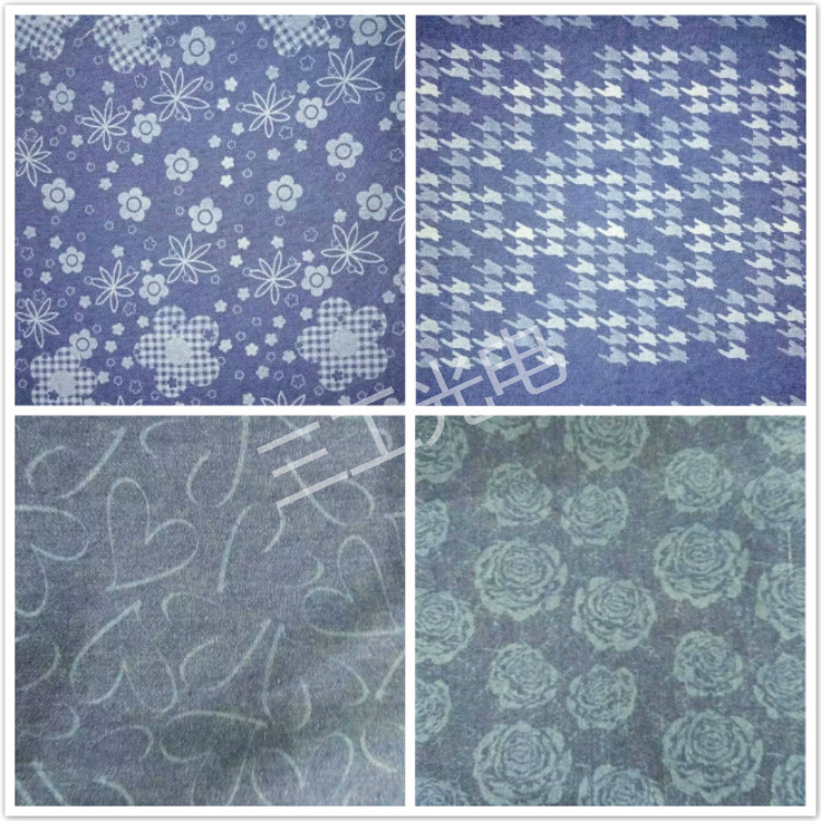 牛仔服装激光烧花机、牛仔面料激光雕刻示例图2