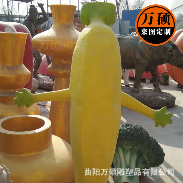 玻璃钢水果雕塑 幽默香蕉人雕塑种植园采摘园雕塑装饰美陈摆件示例图7