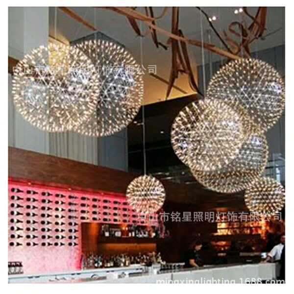 大型酒店会所新款灯具厂家批发新款LED球灯宴会厅会所KTV酒吧吊灯示例图6