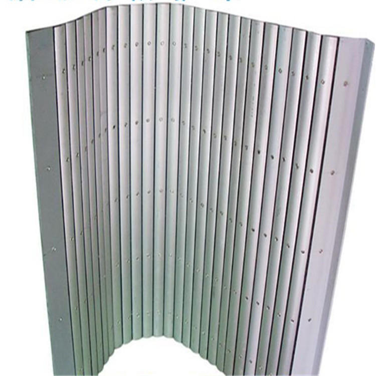 定制机床防护罩 铝合金防护帘 铝型材中拖挡板 一字型铝帘子防尘罩铝帘示例图9