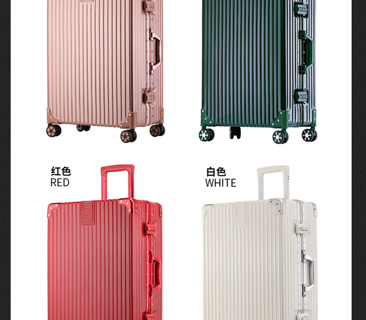 定制铝框拉杆印图案logo20/24/26寸防划痕行李箱韩版万向轮旅行箱示例图34