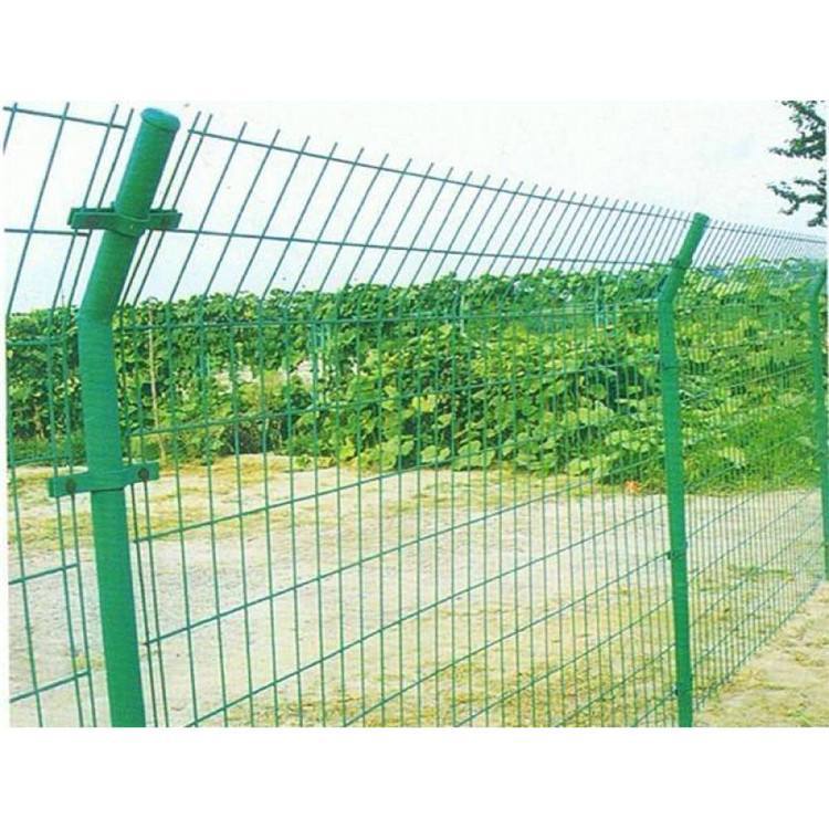 高速公路防撞护栏网 双边丝护栏网 漯河公路防护绿色栅栏示例图4