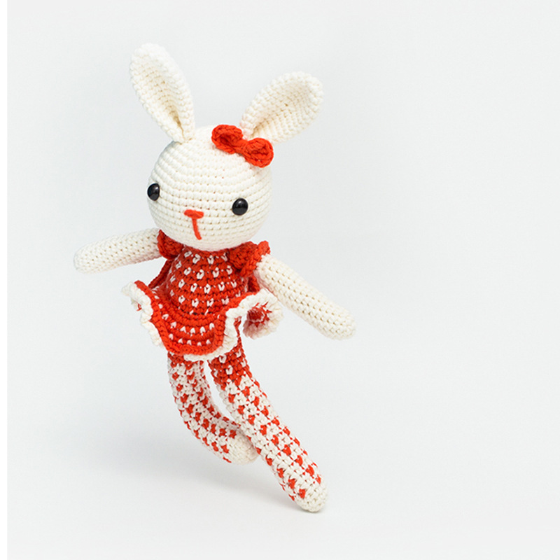 卡通兔子公仔 手工针织芭蕾兔 定制儿童玩具卡通芭蕾兔示例图1