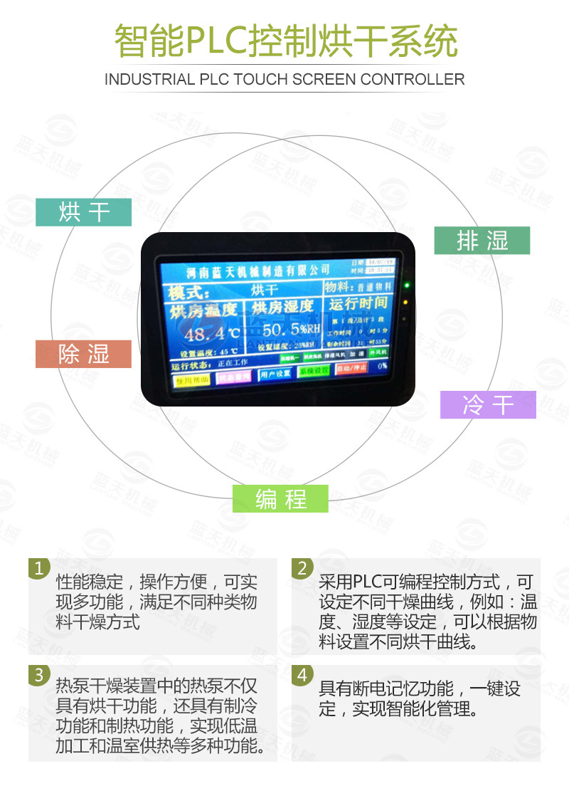空气能香菜烘干机 脱水香菜段烘干房 热泵箱式盐荽芫荽干燥设备示例图8