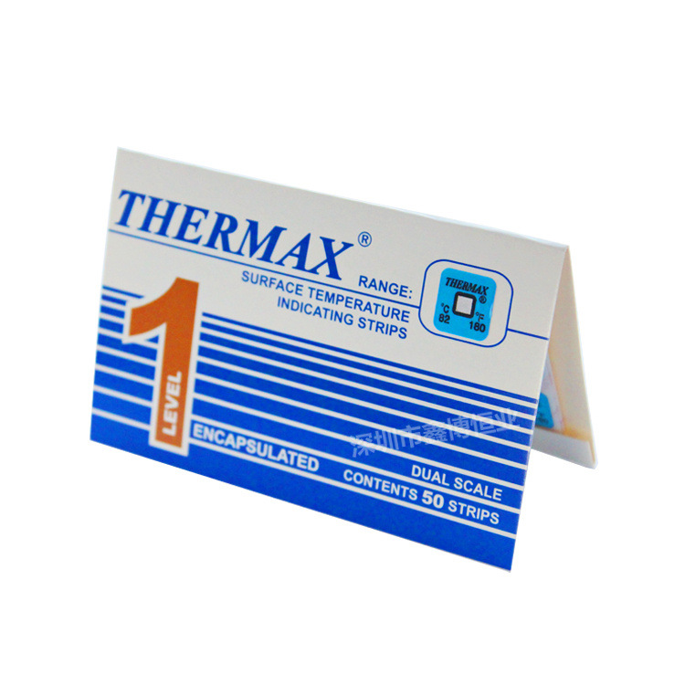 洗碗机用 单格82度 |英国THERMAX测温纸 英国TMC温度美变色测温片示例图1
