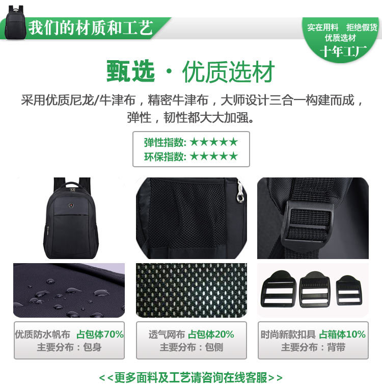 时尚双肩包韩版学院风 手提背包 潮书包 男商务背包示例图20