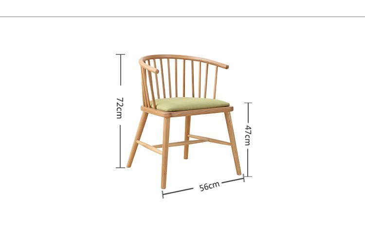 北欧实木餐椅定做酒店主题餐厅咖啡西餐厅水曲柳实木温莎椅厂家示例图3