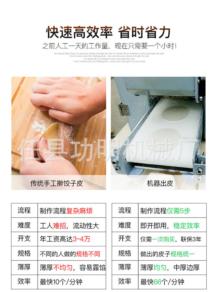 包子皮机商用全自动新款小型做饺子皮机器饺子皮机器多少钱一台示例图8