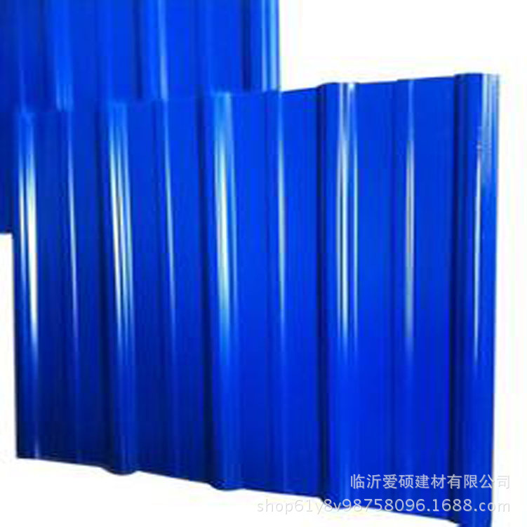临沂1130梯型防腐屋面瓦厂家 蓝色PVC塑钢瓦批发价格示例图1