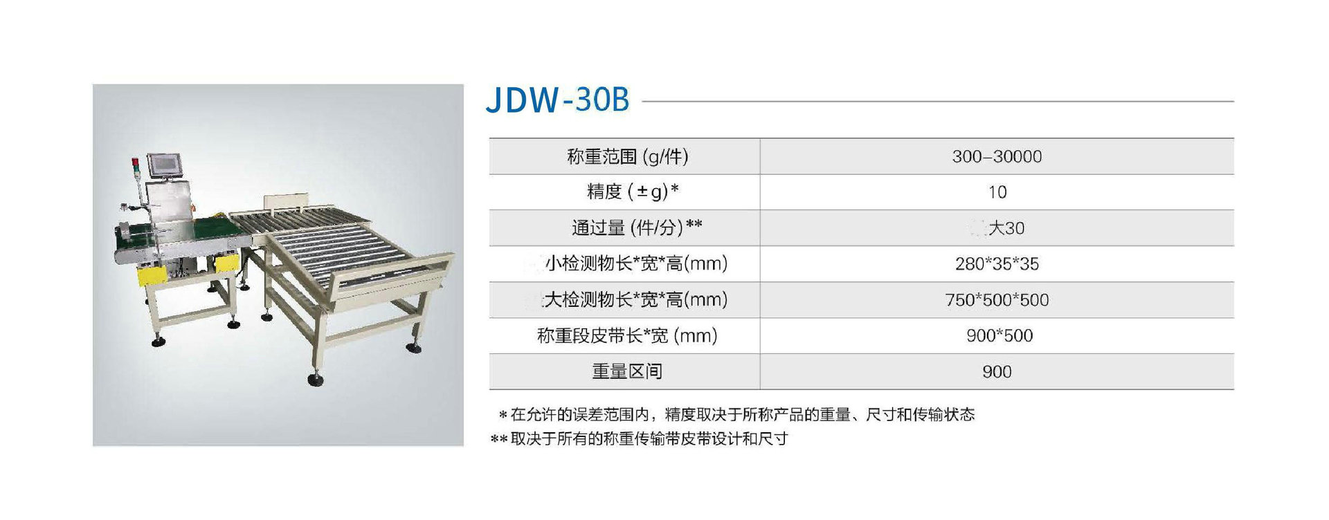 JDW厂家供应动态检重秤 称食品花生重量分拣机全自动分拣剔除机器示例图19