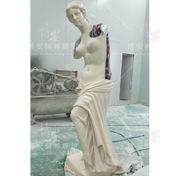 厂家直销定制玻璃钢西方人物希腊女神断臂维纳斯雕塑工艺品摆件示例图4