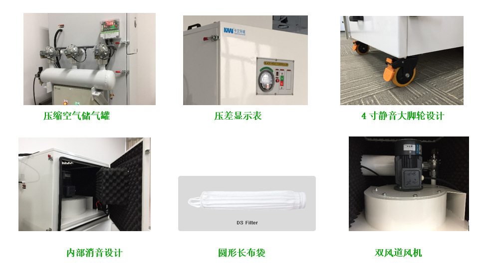 布袋除尘器 工业耐高温集尘器 小型集尘机 可移动式工业收集器示例图3