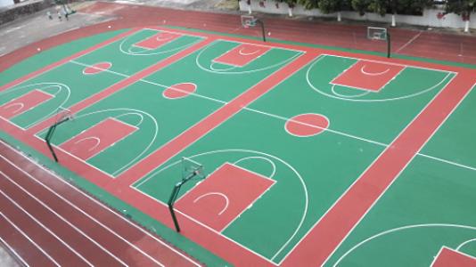 篮球场地板，篮球场弹性地胶，篮球场地板胶，室内篮球场PVC地板示例图9