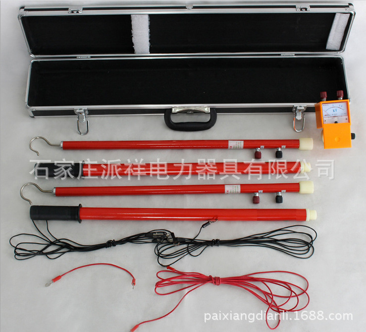石家庄派祥高压有线核相器HX-85-10KV高压核相仪铝合金箱子示例图1