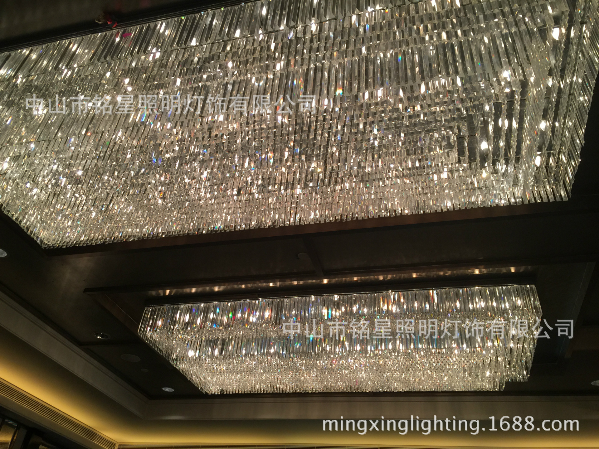 专业酒店大堂大型光立方吊灯厂家定制售楼部展厅LED光立方体灯具示例图61