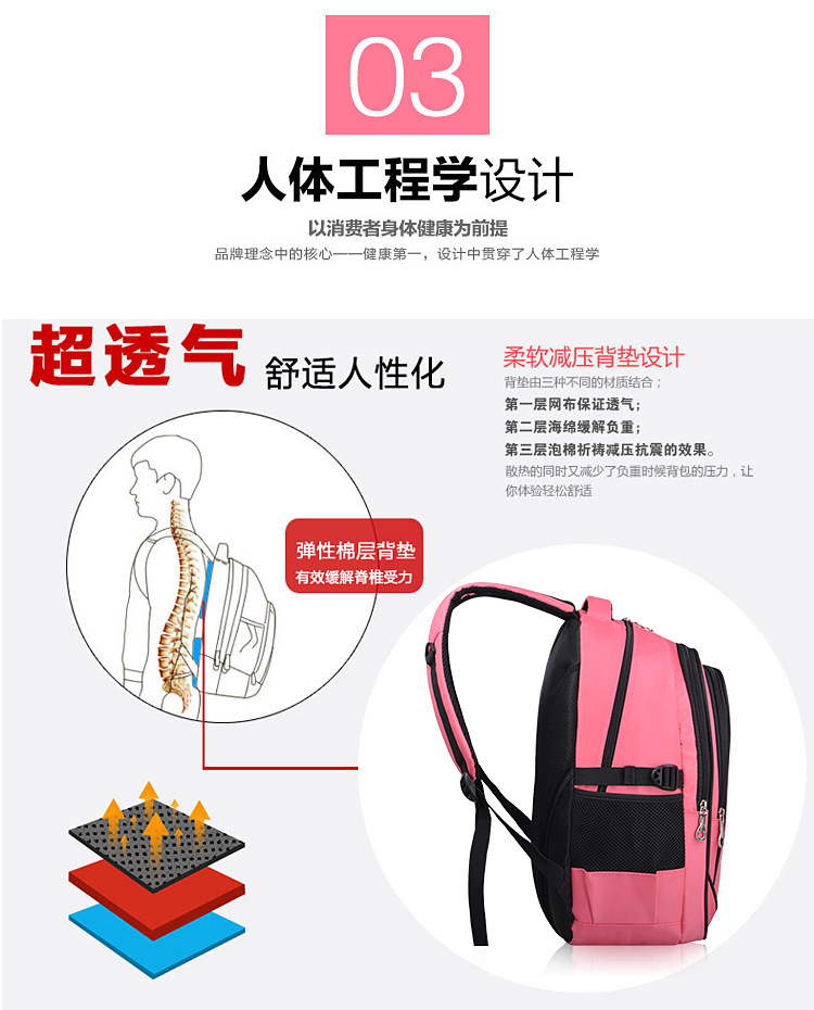 厂家批发中学生男女书包运动休闲背包旅行包 儿童双肩广告书包示例图10