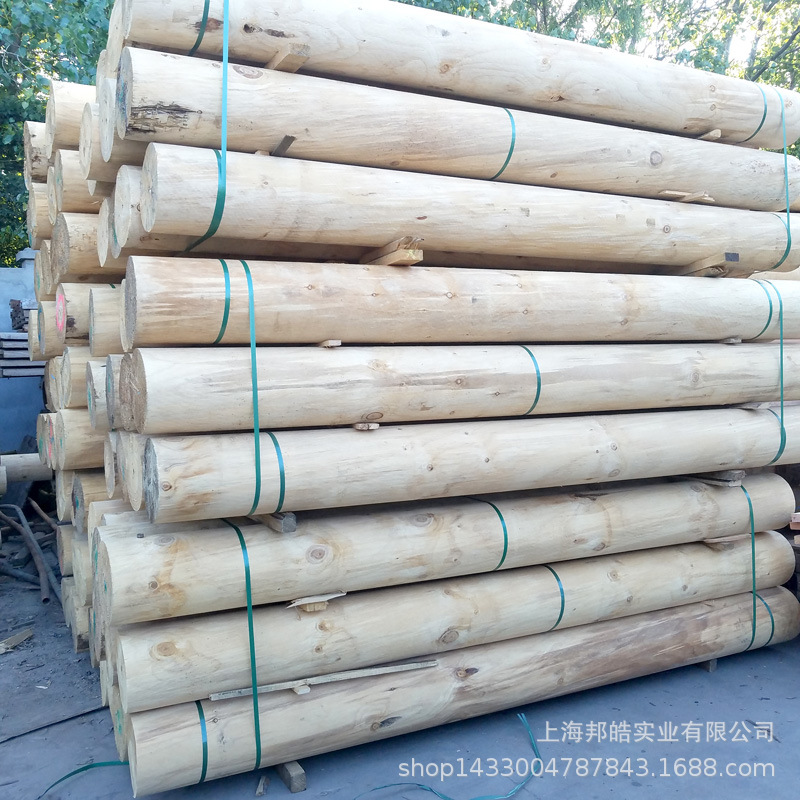 辐射松圆木 厂家定制加工各种尺寸示例图5