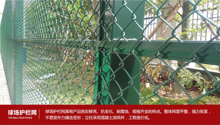 冠欧篮球场围栏pe包塑铁丝围网学校防护场地隔离网球场体育场示例图17