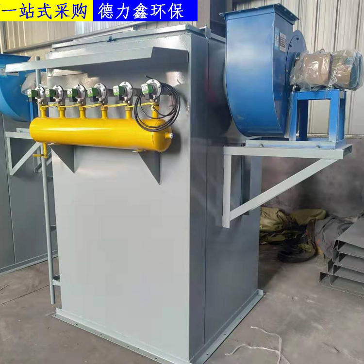 沧州德力鑫环保厂家直销  宝鸡凤县小型布袋收尘器   太白县单机脉冲布袋除尘器示例图4
