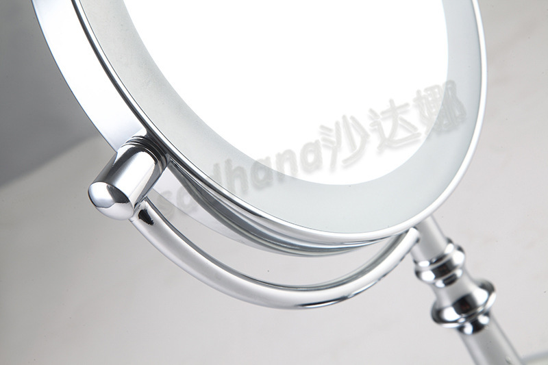 led台式双面镜 led化妆镜 带灯放大化妆镜 酒店工程镜 美容镜创意示例图9