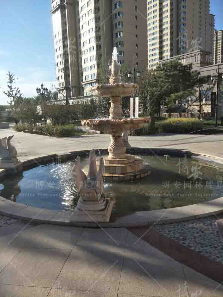 厂家设计定制各类石头喷泉景观喷水雕塑小区商场广场水景装饰示例图4