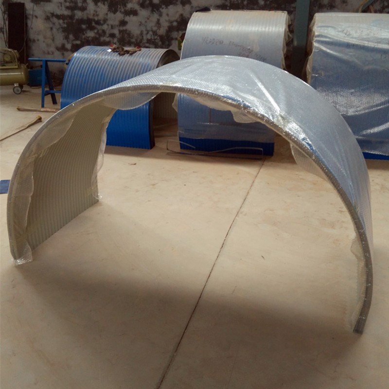 厂家直销水波纹 C型钢 彩钢板 弧形彩瓦皮带输送机防护防尘防雨罩示例图2