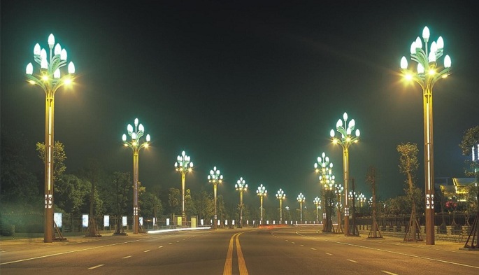 厂家定制LED中华玉兰灯 户外8-12米景观玉兰灯 市政道路工程路灯示例图5