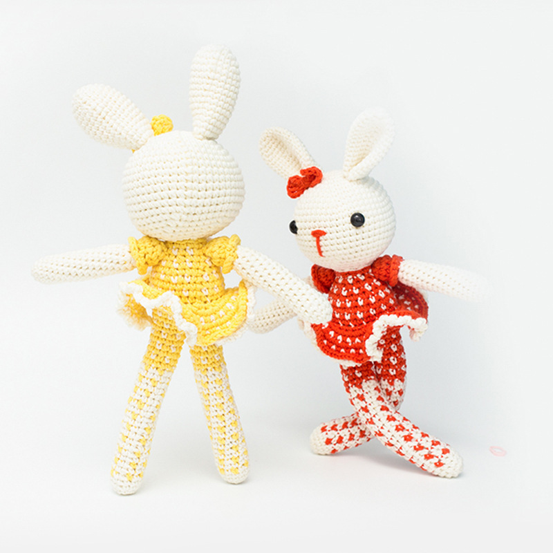 卡通兔子公仔 手工针织芭蕾兔 定制儿童玩具卡通芭蕾兔示例图2