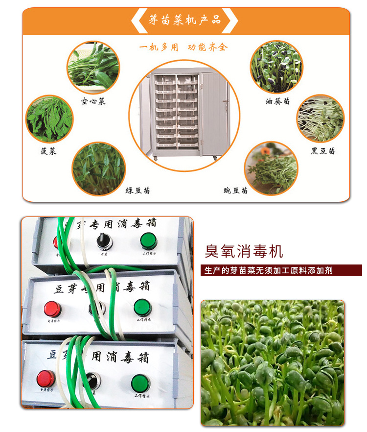 工厂直销全自动芽苗菜机 自动控温多用型商用豌豆芽菜机 免费教学示例图24