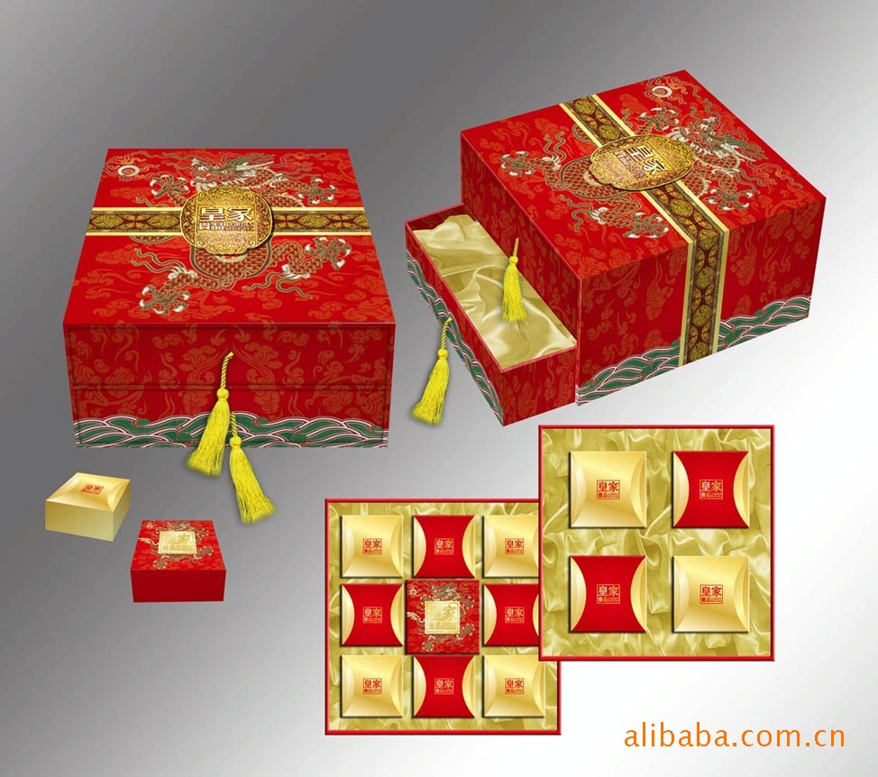 高档月饼礼盒加工制作  月饼礼盒包装设计示例图2