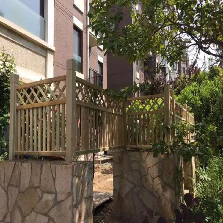 定制木质栅栏围栏 碳化木园艺木篱笆 花园户外绿化围栏护栏示例图4