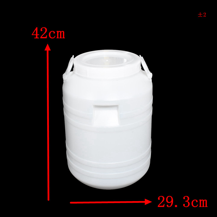 生产厂家直销食品级25L酵素桶|25kg白色发酵桶大口25升水果酵素桶示例图1