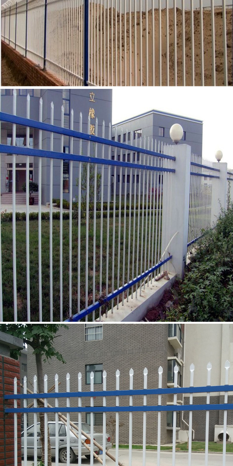 厂家直销小区庭院铁艺锌钢护栏 锌钢厂区围墙护栏栅栏 锌钢护栏示例图5