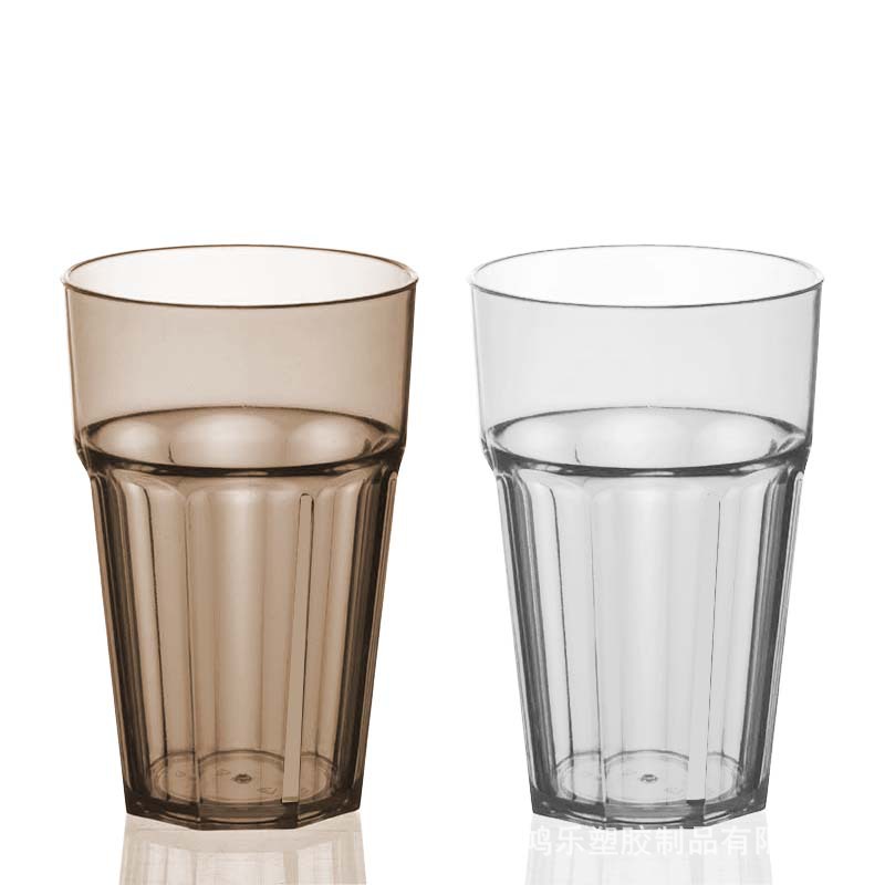 东莞厂家直销12安士八角塑料杯透明AS多边棱角杯塑料八角啤酒杯示例图12