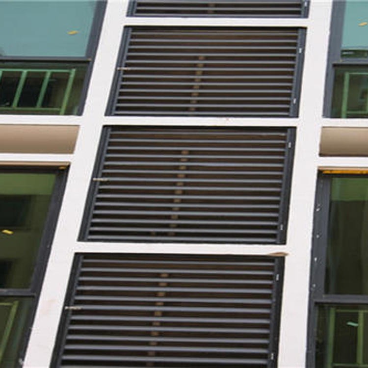 厂家定做铝合金百叶窗 外墙空调通风窗 空调通风铝合金通风窗 可定制 莜歌定制