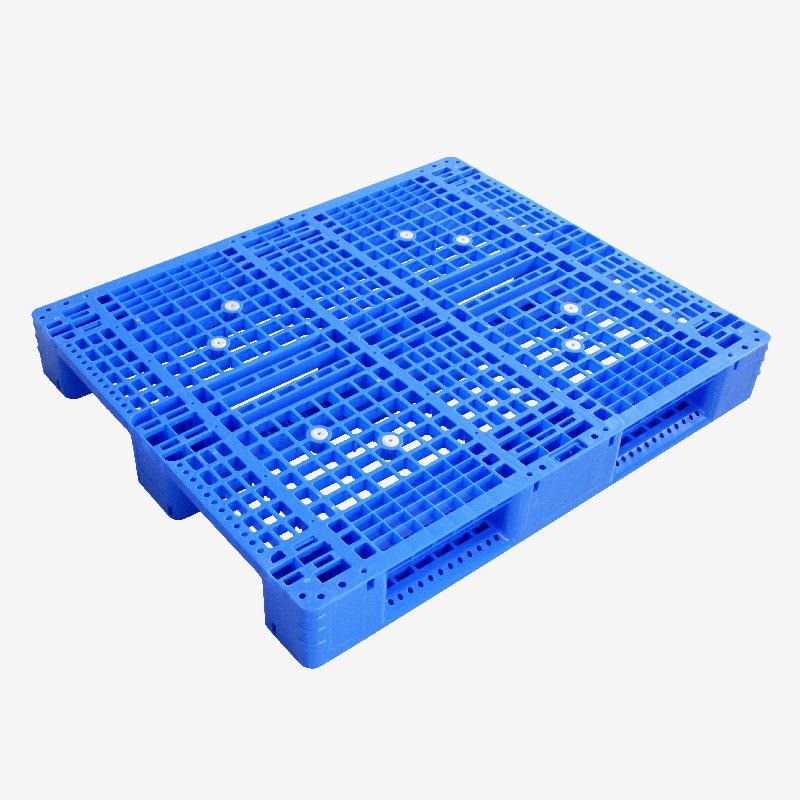 扬名塑料栈板厂家 1210网川格子托盘  可内置8根钢管 化工塑料托盘图片