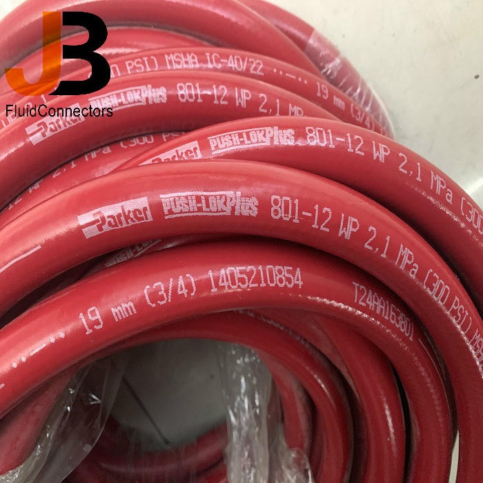 红色PARKER派克软管，PARKER PUSH-LOK PLUS 801-12-RED-RL多功能软管颜色多选