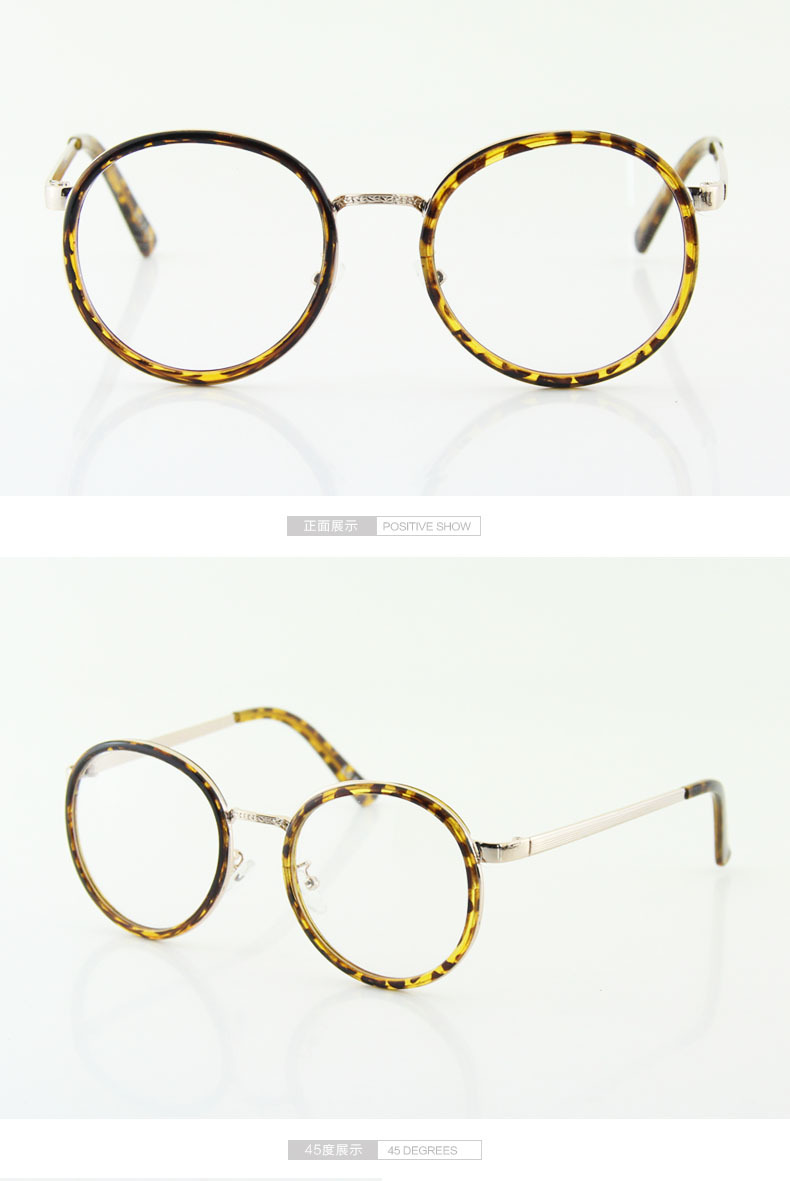 千艾新款眼镜复古圆形眼镜框眼睛框镜架女韩版潮装饰平光眼镜架男示例图10