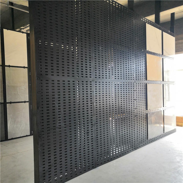 迅鹰冲孔网展示架 重庆地板砖展架网尺寸  咸宁市地砖网孔板