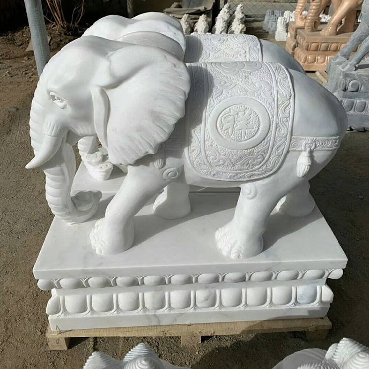 招财石雕大象 石雕大象大量供应 石雕大象厂家
