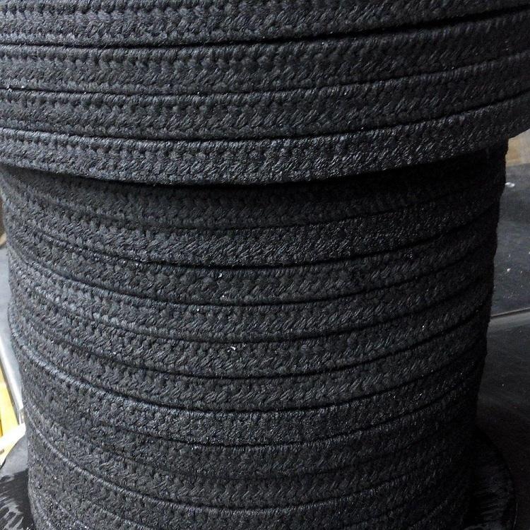 黑高水基苎麻芳纶纤维石墨四氟加硅胶芯盘根 东腾特价供应盘根质量